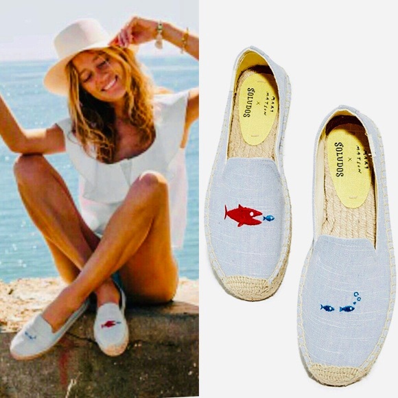Soludos Shoes - Soludos size 9 fish espadrille linen loafer flats